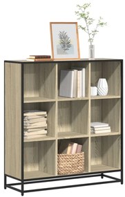 vidaXL Estante 97,5x33x107,5 cm deriv. madeira/metal carvalho sonoma