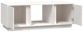 Mesa de centro 110x50x40 cm pinho maciço branco