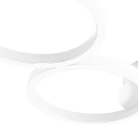 Plafon design branco LED regulável-3-fases LED - PANDE Design
