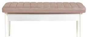 Conjunto de Mesa de Jantar Extensível e Cadeiras Vina – Branco Pedra –