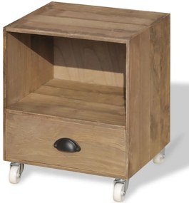 Mesas de cabeceira 2 pcs madeira sólida castanho
