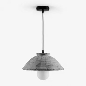 Lâmpada De Teto Suspensa Em Terracota Sainza Cinza Claro & Ø32 Cm - Sklum