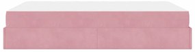 Estrutura da Cama Outros Rosa 140 x 200 cm Veludo