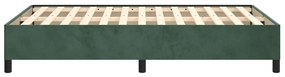 Estrutura de cama 120x200 cm veludo verde-escuro