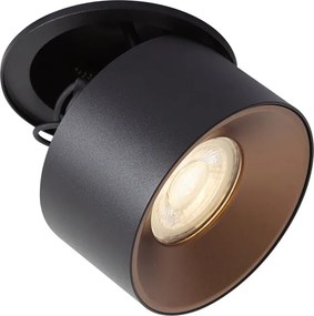 Foco Encastrável Moderno Preto GU10 50mm - Echo