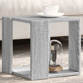 vidaXL Mesa de centro 32x32x30 cm derivados de madeira cinzento sonoma