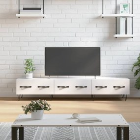 vidaXL Móvel de TV 150x36x30 cm derivados de madeira branco brilhante