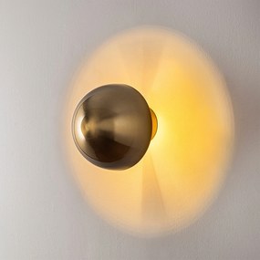 Aplique de Parede Fungal – Dourado – Diâmetro 16 cm, Altura 16 cm