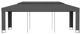 Gazebo com telhado duplo 3x6 m antracite