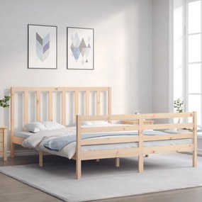 vidaXL Cama sem colchão 160x200 cm madeira de pinho maciça