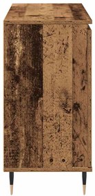 Buffet vidaXL com portas e gavetas Madeira antiga 101,5x35x70 cm