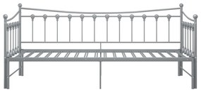 Estrutura sofá-cama de puxar 90x200 cm metal cinzento