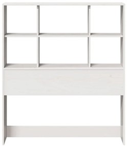 Cabeceira com arrumação 90 cm madeira de pinho maciça branco