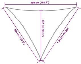 Para-sol estilo vela 160 g/m² 3,5x3,5x4,9 m PEAD laranja