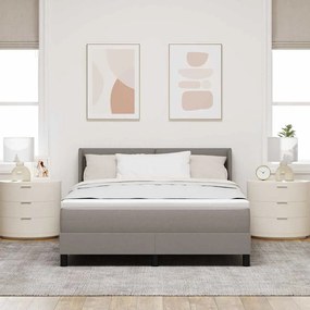 Cama Box com Colchão taupe, 140 x 200 cm, Tecido