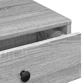 Mesa de centro 90x90x28 cm derivados madeira cinzento sonoma