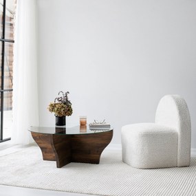 Mesa de Café Amphora – Nogueira – 92x35x92 cm