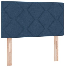 Cama Box Spring com Colchão Azul 80x200 cm Tecido