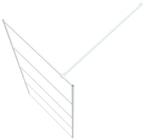Divisória de chuveiro branco 90x195 cm vidro ESG transparente