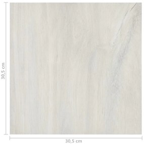Tábuas de soalho autoadesivas 55 pcs 5,11 m² PVC creme