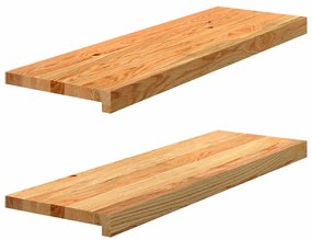 Soleiras da janela 2 pcs 80x30x2 cm carvalho castanho-claro