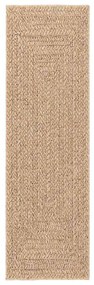 Tapete ZIZUR 80x250 cm aspeto de juta interior e exterior