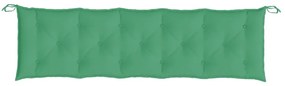 Almofadões banco jardim 2 pcs 180x50x7cm tecido oxford verde