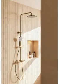 Coluna De Duche Termostática Em Latão Orveta Dourado Escovado - Sklum