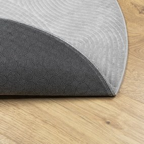 Tapete de pelo curto IZA visual escandinavo Ø 100 cm cinzento