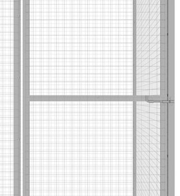Jaula para gatos 4,5x1,5x1,5 m aço galvanizado