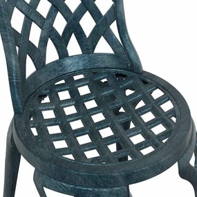 Conjunto de Bistro de Jardim 3 Peças vidaXL Verde em Alumínio Fundido