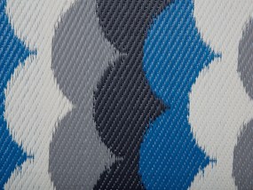 Tapete de exterior azul e cinzento 90 x 180 cm BELLARY Beliani