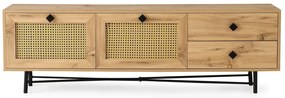 Móvel TV Hapsiyas – Carvalho Preto – 180x60x40 cm