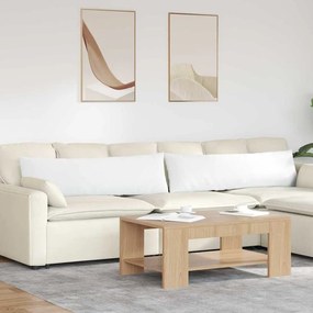 vidaXL Travesseiros de Sofá 2 pcs Branco 145 x 40 cm tecido