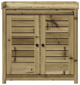 Mesa jardinagem c/ prateleiras 82,5x50x86,5 cm pinho impregnado