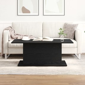 Mesa de Centro vidaXL Preto Carvalho 102x55,5x40 cm em Madeira de Engenharia
