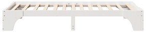 Estrutura de Cama Branca Madeira 90 x 190 cm Minimalista