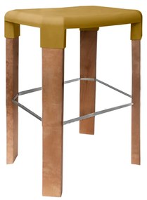 Banco OSLO 65H, Perna Madeira - Pack 16 unidades, Mostarda