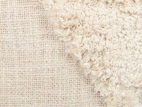Conjunto de 2 almofadas tufadas em algodão creme 45 x 45 cm AVIUM Beliani