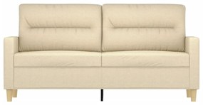 Sofá de 2 lugares tecido 140 cm cor creme