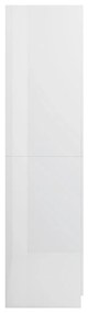 Roupeiro 80x52x180 cm derivados de madeira branco brilhante