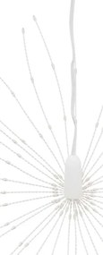 Iluminação estrelar p/ Natal 140 luzes LED 17 cm branco quente
