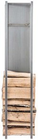 Suporte para lenha Spark 25 x 120 x 25 cm Prateado