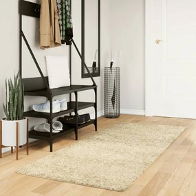 vidaXL Tapete shaggy de pelo alto PAMPLONA 80x200 cm dourado