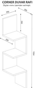 Prateleira Corner – Branco – 25x105,4x25 cm | Tribo Home