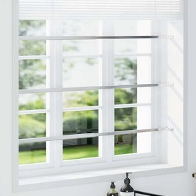vidaXL Barras segurança de janela ajustáveis 3 pcs 710-1200 mm