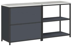 Conjunto de Armazenamento de Cozinha 2 pcs Antracite
