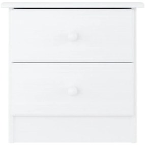 Mesa de cabeceira ALTA 41x35x41 cm pinho maciço branco