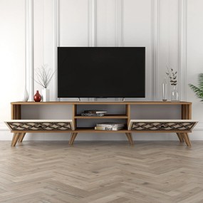Móvel TV Class – Nogueira e Creme – 180 cm x 44 cm x 35 cm