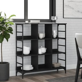 vidaXL Aparador 102x32x103,5 cm derivados de madeira preto